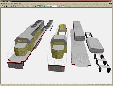 3D view of SD-40 and components