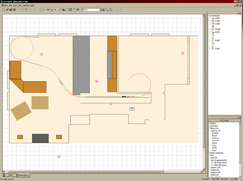 Plan view of layout